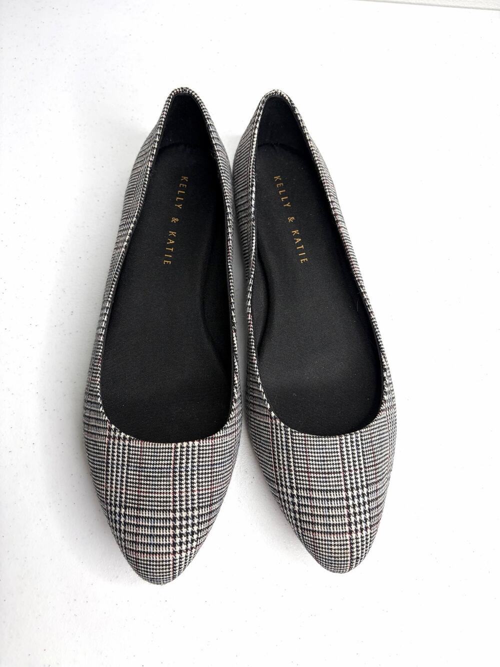 Kelly & Katie Pirassa Plaid Ballet Flats Sz 9.5 Woven Chic Preppy Academia